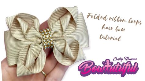 Folded Loops Ribbon Hair Bow Tutorial How To Make Hair Bows La O