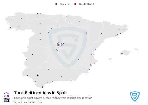 Number of Taco Bell locations in Spain in 2024 | ScrapeHero