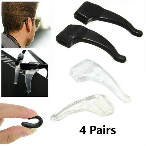 4 Pair Anti Slip Glasses Ear Hooks Tip Eyeglasses Grip Temple Holder