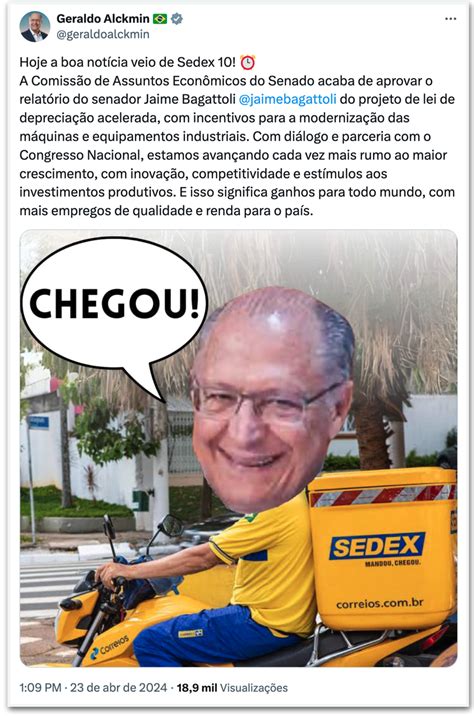 Alckmin posta meme papa léguas após ser cobrado por Lula