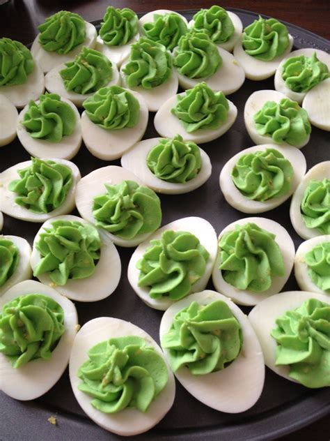 St Patricks Day Devilled Eggs Party Food Dessert Food Yummy Food