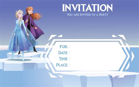 Frozen Birthday Invitations Editable - 10 Free PDF Printables | Printablee