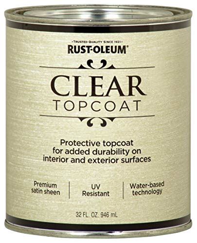 Rust Oleum 253613 Metallic Accents Paint Quart Satin Clear 32 Fl Oz