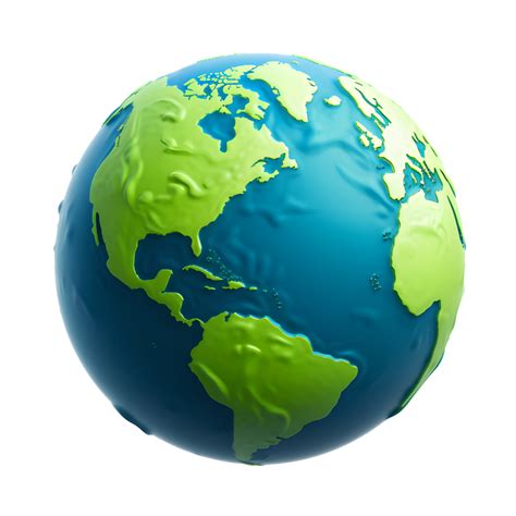 3D of Planet World Earth Globe Realistic Sculpted Plastic Highly Detail ...