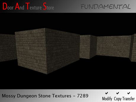 Second Life Marketplace - DATS Dungeon Wall Texture Pack, Dark Mossy ...