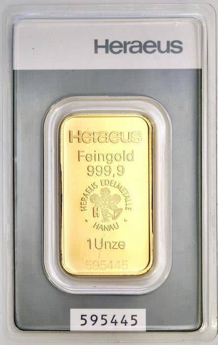 1 Troy Ounce Gold 999 Heraeus Sealed With Catawiki