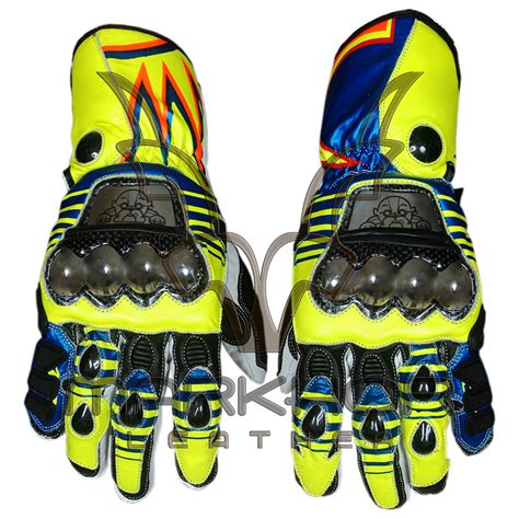 Valentino Rossi Motorbike Racing Leather Gloves 2016 Markhor Leather