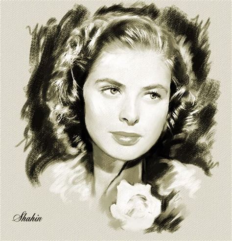 Stars Portraits Portrait Of Ingrid Bergman By Shahin 10 In 2023