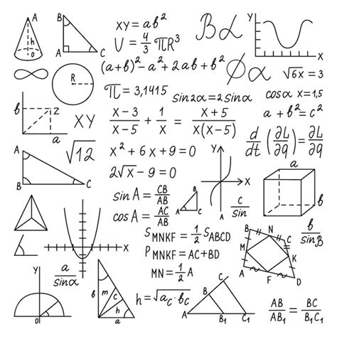 Doodle fórmula matemática matemáticas y matemáticas garabatear tarea