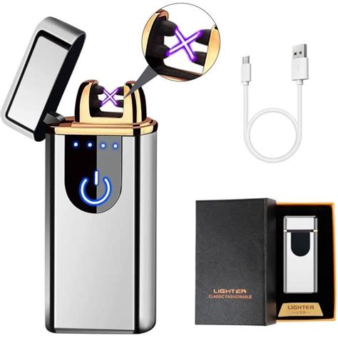 Briquet Lectrique Briquet Usb Rechargeable Briquet Coupe Vent Double