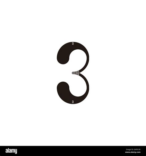 number   geometric symbol simple logo vector stock vector image