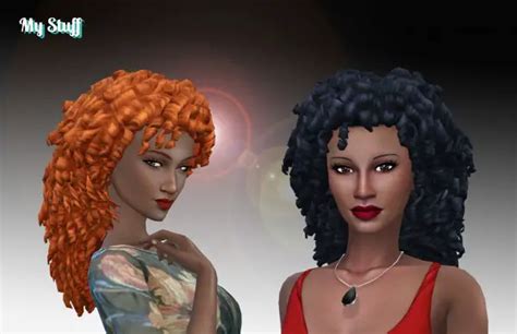 Mystufforigin Long Tight Curls Sims Hairs