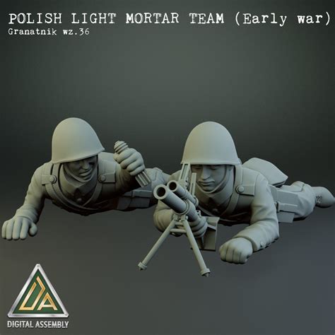 Polish Light Mortar Team (Early war) - Wargaming3D