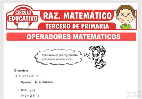 Ejercicios De Operadores Matem Ticos Para Tercero De Primaria Fichas