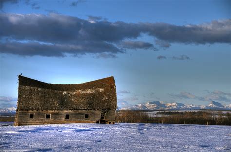 Wallpaper Landscape Old Hill Building Abandoned Sky Snow