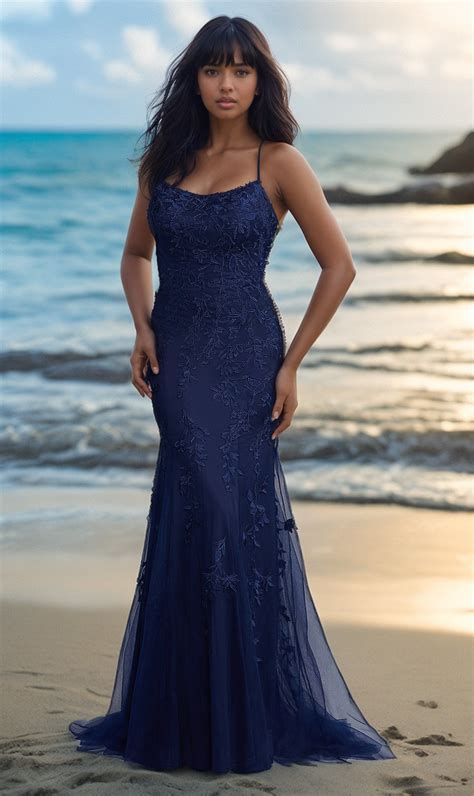 Long Blue Prom Dress With Statement Back Promgirl