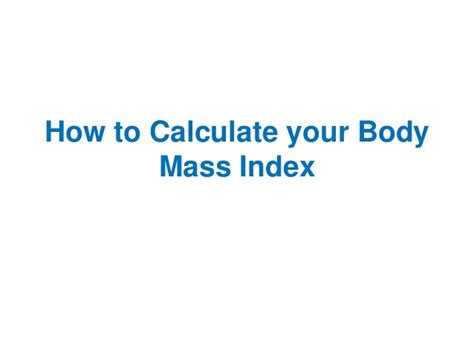 Formula For Bmi Calculation Metric Aljism Blog