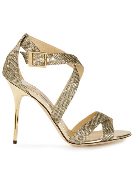 Jimmy Choo 'Lottie' Sandals in Gold (metallic) | Lyst