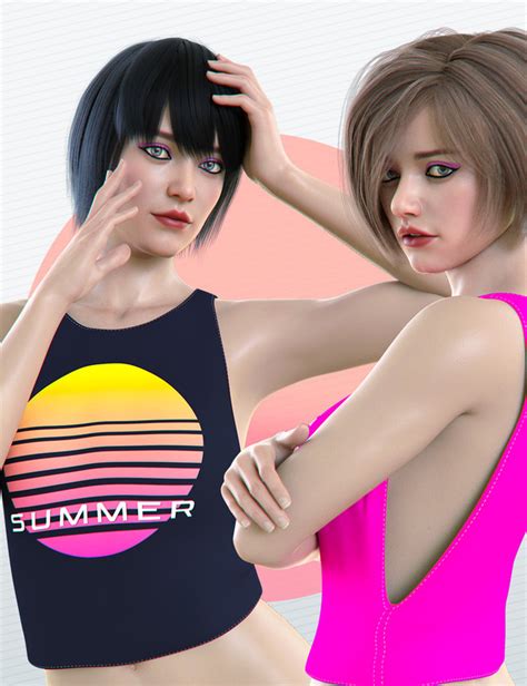 Dforce Summer Top For Genesis 8 Female Topgfx Daz3d Renderosity