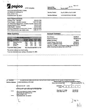 Pepco Sample Bill Complete With Ease AirSlate SignNow