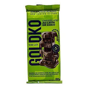 Chocolate Ao Leite De Coco Vegano Zero GoldKo Caixa 8 Un Me Gusta Veg