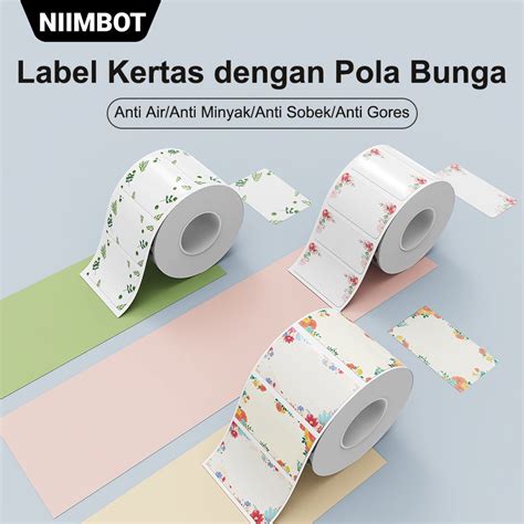 Jual NIIMBOT B21 B3S B1 Stiker Pola Bunga Dan Tanaman Kertas Label