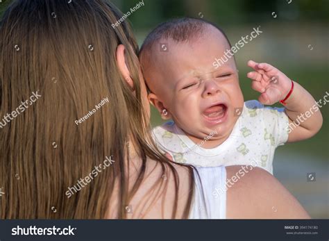 Portrait Crying Baby Who Being Held Stock Photo 394174180 Shutterstock