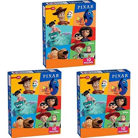 Disney Pixar Fruit Flavored Snacks Gummy Treat Pouches 10