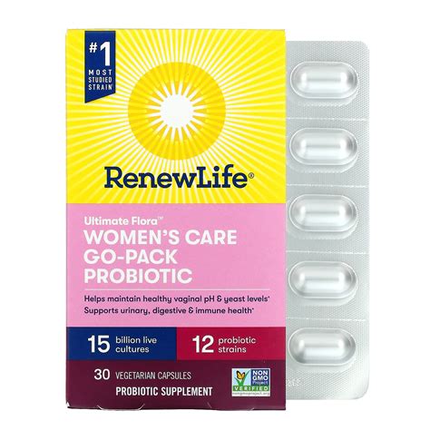 Renew Life Ultimate Flora Women S Care Go Pack Probiotic 15 Billion