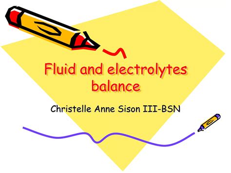 Fluid And Electrolyte Report Ppt