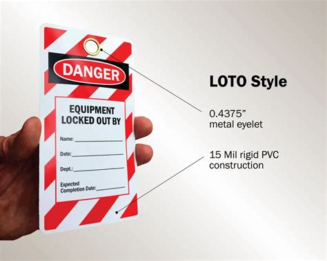 White PVC DANGER Do Not Operate Lockout Tagout Tags For Loto System