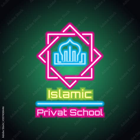 Islamic School Neon Sign Plank For Islamic International School