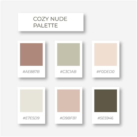 Premium Vector Color Element Trendy Pallete Of Color Cozy Nude Color