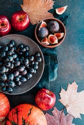 Top View Of Autumn Food Still Life W A Food Drink Photo By Edalin S