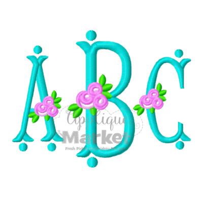 Fishtail Rose Monogram Alphabet