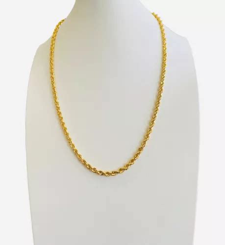 Cadena Estilo Torsal De 65cm X 5mm En Oro De 14k Obsequio Meses Sin Interés