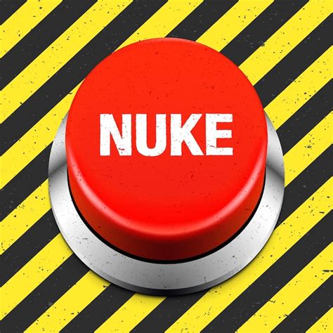 Premium Vector | Nuke red button on a grunge industrial background ...