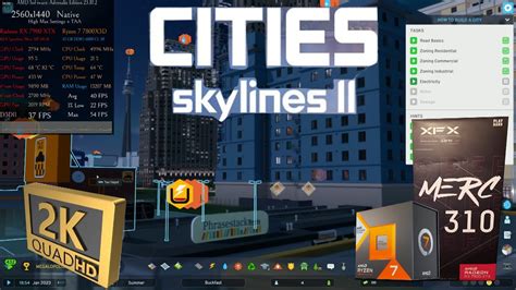 7900 XTX 7800X3D Cities Skylines 2 1440p Native High Max