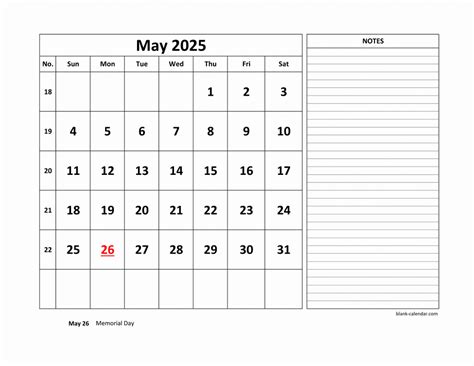 Large May Calendar 2025 Printable Riva Verine