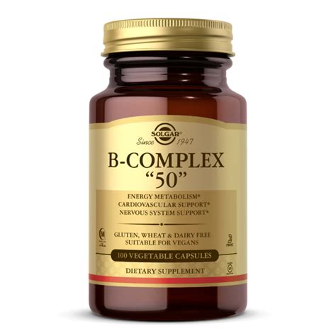 Solgar Vitamin B Complex “50” 100 Vegetable Capsules Pharmacy Panayiotou