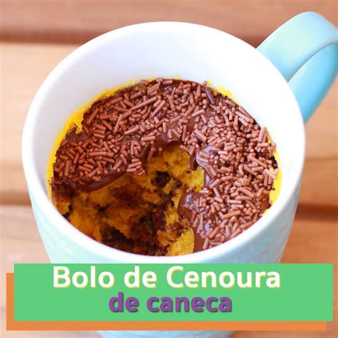 Bolo De Cenoura Na Caneca