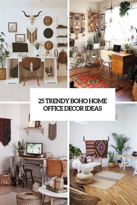 25 Trendy Boho Home Office Decor Ideas - Shelterness