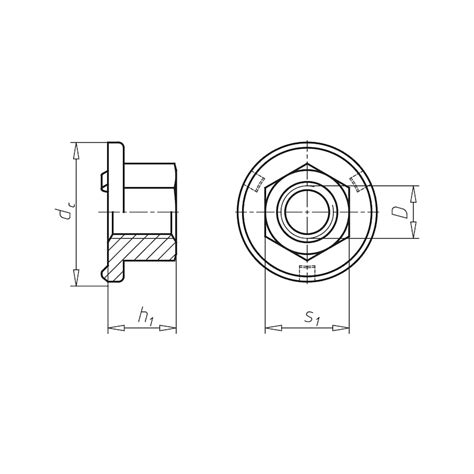 Écrou à souder hexagonal ISO 21670 acier simple pour Professionnels WURTH