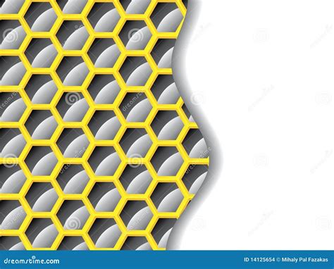 Black And Yellow Hexagon Background Vector Illustration Cartoondealer