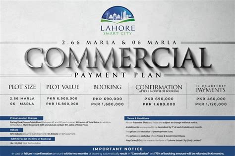 Lahore Smart City Commercial Plots Payment Plan IReal Projects