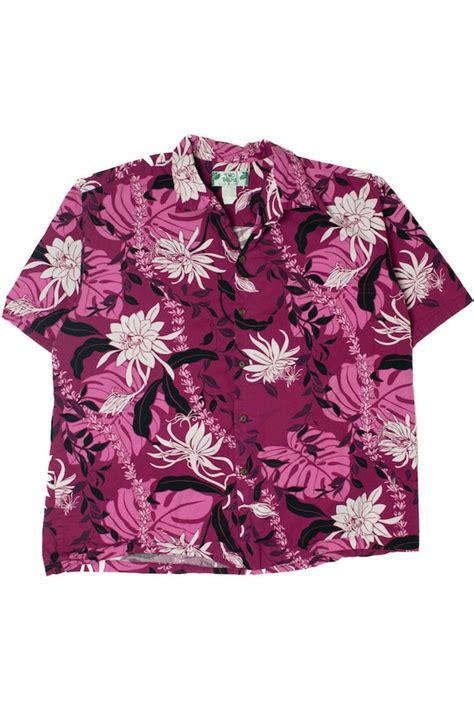 Vintage Hawaiian Shirt Hibiscus Gem