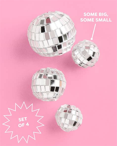 Disco Ball Cake Topper 4 Pieces Birthday Supplies Etsy