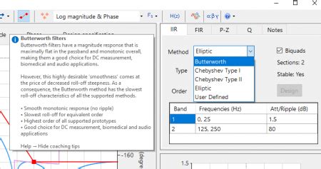 DSP Filter Design simplified: UI experience 2020 pack - tooltips animations