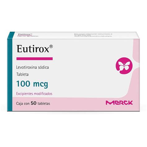 Eutirox Levotiroxina 100 Mcg 50 Tabletas Walmart