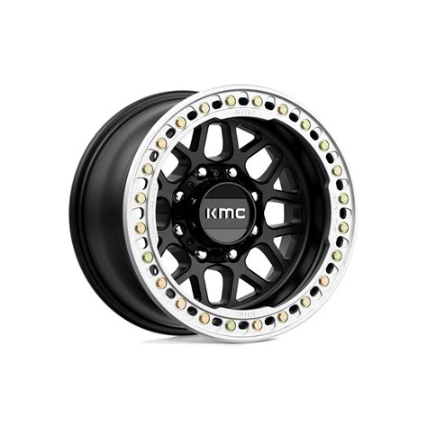 Alloy Wheel Km Grenade Crawl Beadlock Satin Black Kmc